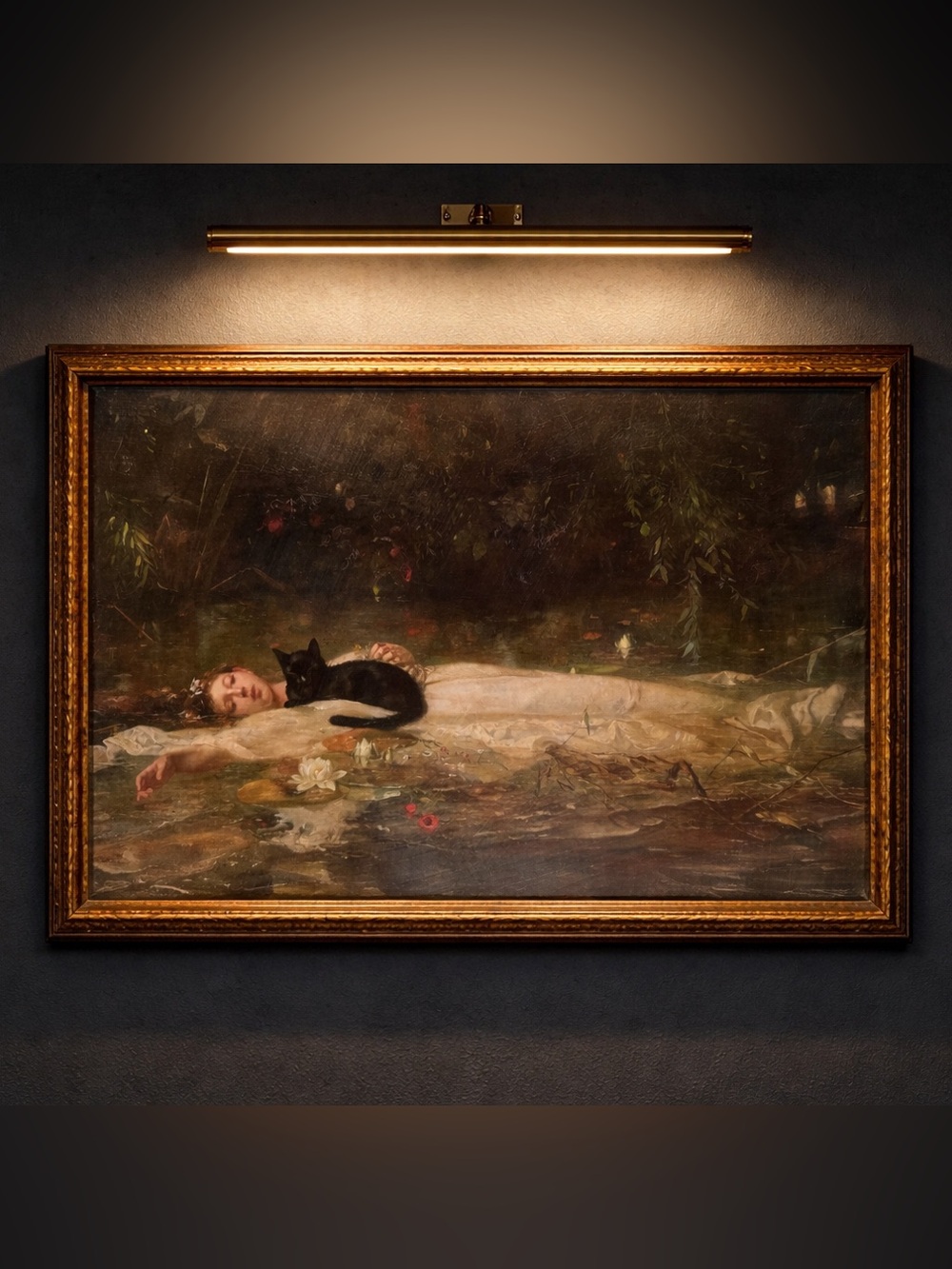 Source Unknown Black and Gold Framed Classic Art Print